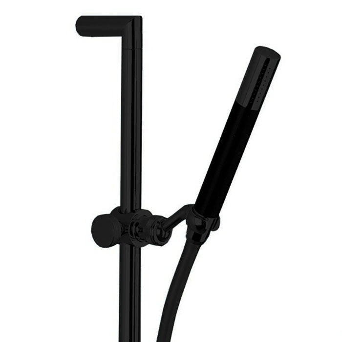 Cisal Shower Душевой гарнитур, ручная лейка, шланг 150см, штанга 58см, цвет: черный матовый