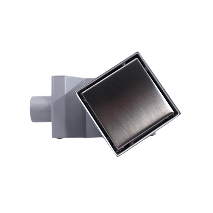 Plumberia Трап душевой PS HOLDER 13x13см, выпуск 50мм, 40л/мин, цвет: нержавеющая сталь