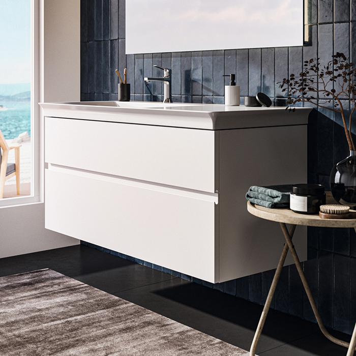 Ideal Standard Finesse Тумба с раковиной 120x50см, подвесная, SX, 2 ящика, 1 отв., цвет: белый матовый