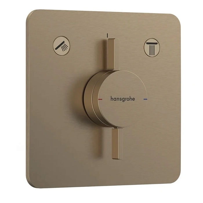 Hansgrohe DuoTurn Q Смеситель для ванны, настенный, цвет: бронза шлифованная