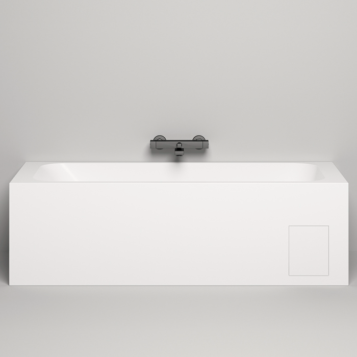 Salini Orlanda KIT Встраиваемая ванна 170х80х60cм, "Up&Down", сифон, щелевой слив-перелив, S-Stone, цвет: белый матовый