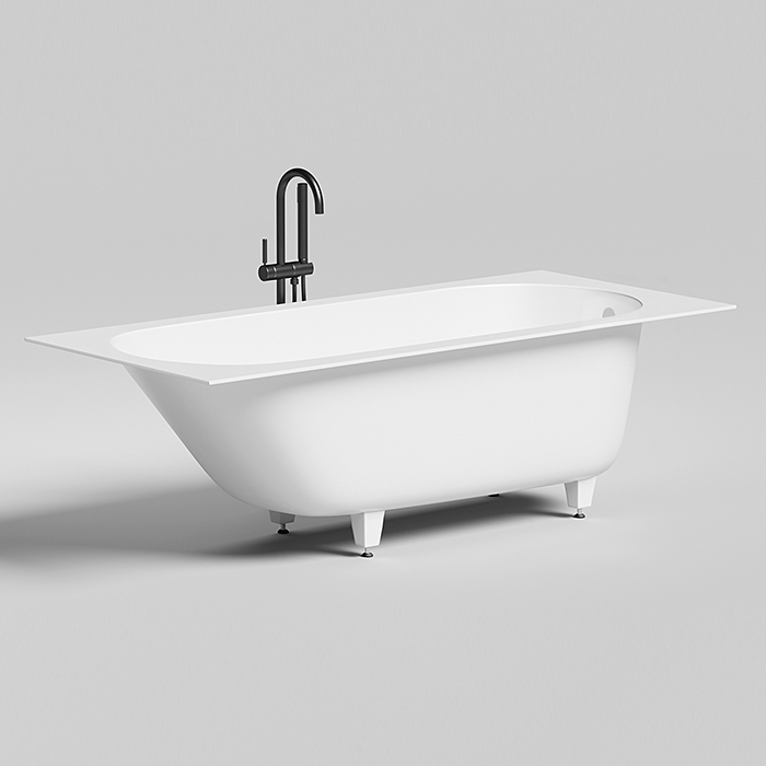 Salini Ornella Встраиваемая ванна 180х80х60cм, овальная чаша, S-Sense, цвет: белый глянцевый
