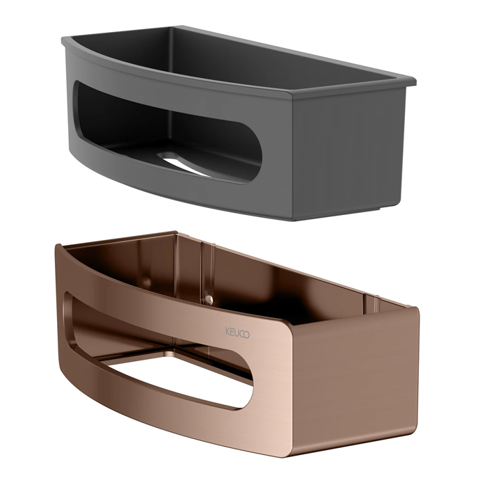 Keuco Elegance Полочка для душа, подвесная, цвет: brushed red gold/anthracite