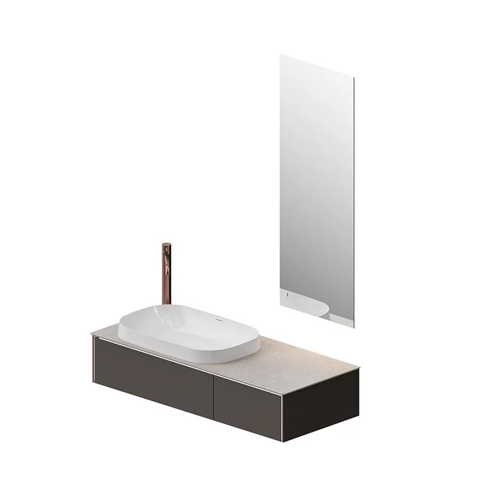Kerama Marazzi Magica Тумба подвесная, 115.4х48.5х22см., 2 ящика, цвет: вечерний серый матовый