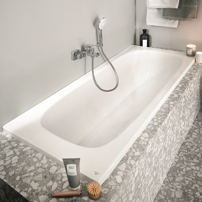 Ideal Standard i.life Ванна 170x75 см, встраиваемая, акрил, без панелей, перелива, без ножек, цвет: белый глянец