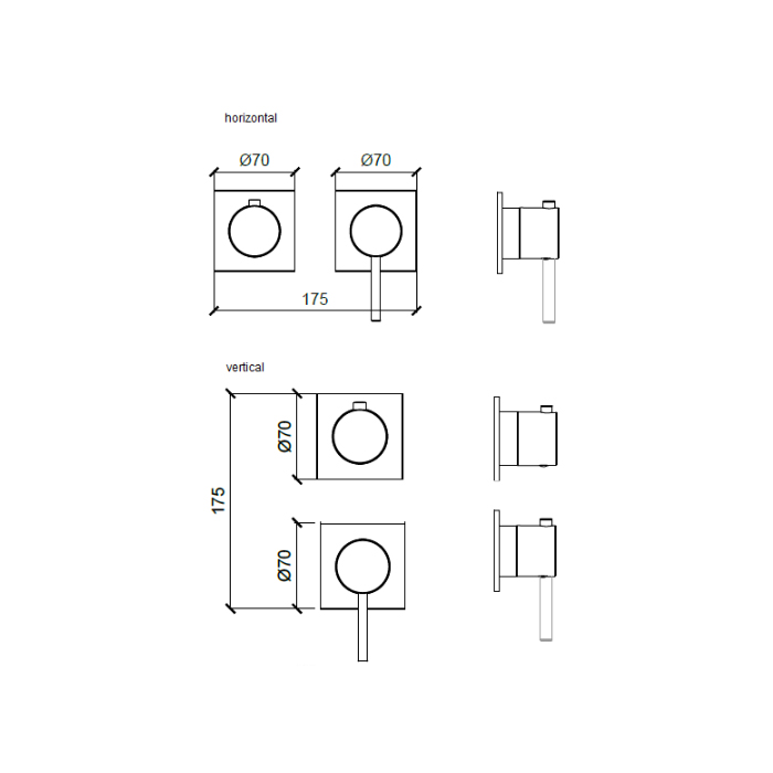 Almar Modular Смеситель для душа, встраиваемый, цвет: черный металл брашированный PVD