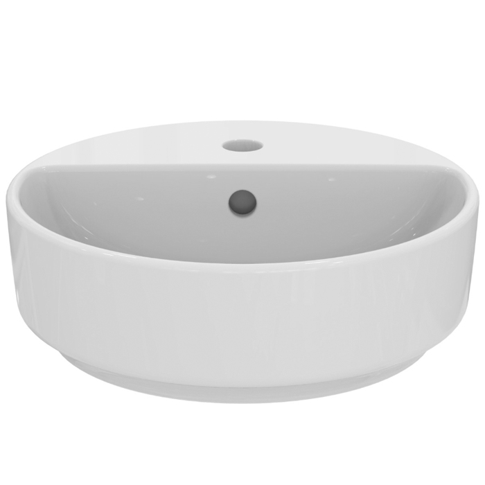 Ideal Standard i.life Раковина 40х40х13см., накладная, 1 отв., с переливом, без крепежа, цвет: белый глянцевый