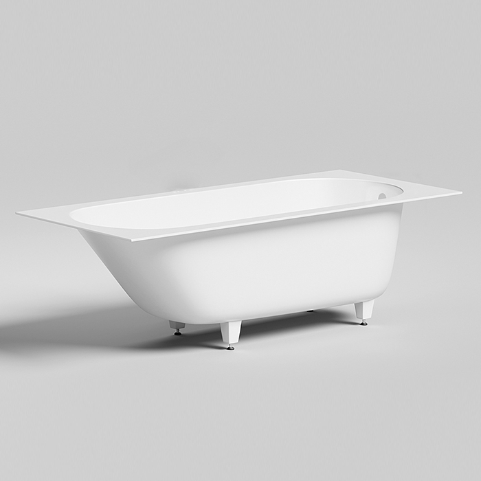 Salini Ornella Встраиваемая ванна 170х75х60cм, овальная чаша, S-Sense, цвет: белый глянцевый