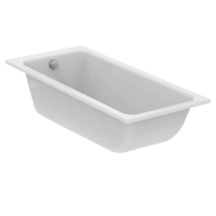 Ideal Standard Dolce Vita Ванна 170x75 см, встраиваемая, акрил, без панелей, перелива, ножки в комплекте, цвет: белый глянец