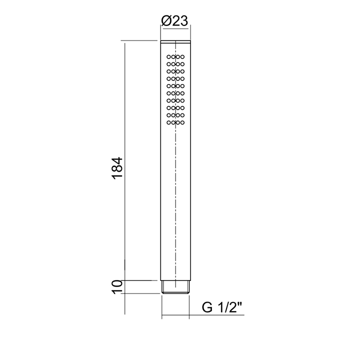 QuadroDesign Ручной душ, цвет: brushed stainless steel