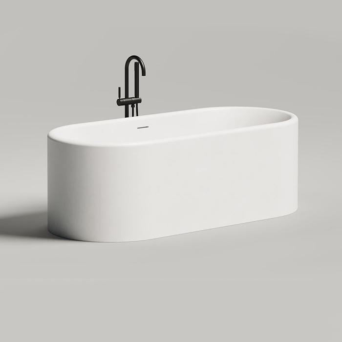 Salini Perla Plus Ванна отдельностоящая 170x80см, материал S-Sense, цвет: белый глянцевый