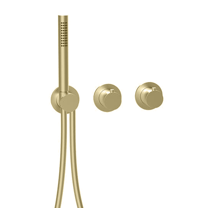 Almar Смеситель для душа, встраиваемый, с ручным душем, на 2-3 источника, цвет: High Brass