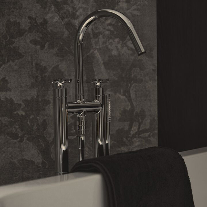 Ideal Standard Joy Neo Смеситель для ванны, напольный, с душевым набором, шлангом IDEALFLEX® 125см., цвет: хром