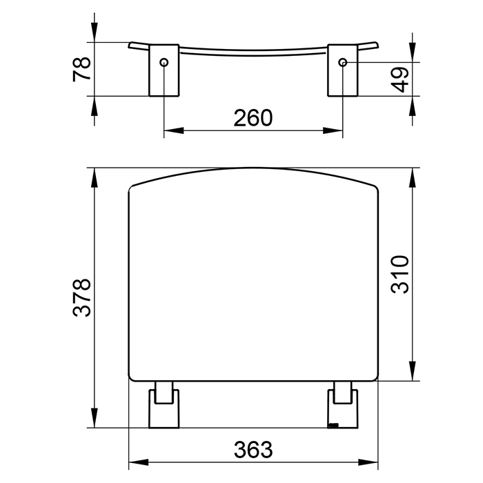 Keuco Plan Сиденье для душа настенное пластик 36.3x31см., цвет: хром/белый