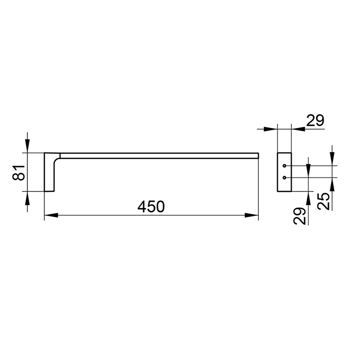 Keuco Edition 11 Полотенцедержатель, подвесной, цвет: brushed red gold