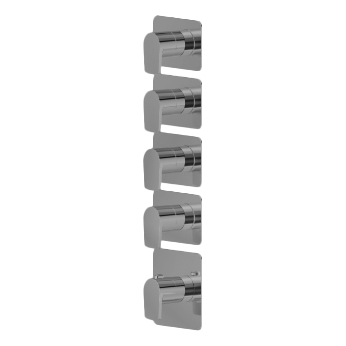 Newform Haka Смеситель для душа, термостатический, на 4 потока, цвет: PVD brushed stainless steel