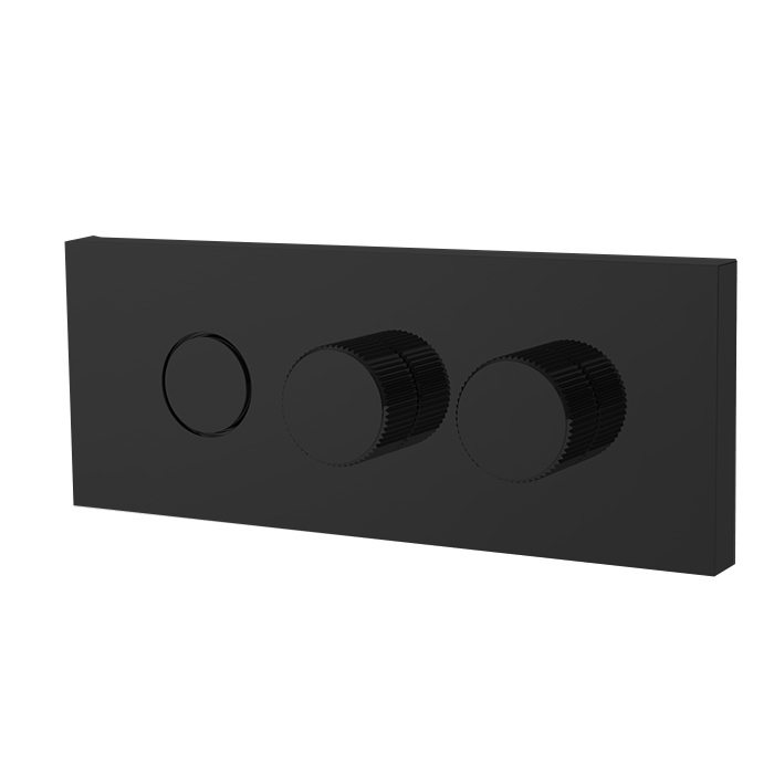 Fima Carlo Frattini Switch ON Смеситель для раковины, встраиваемый, без излива, c кнопкой on/off, цвет: черный матовый