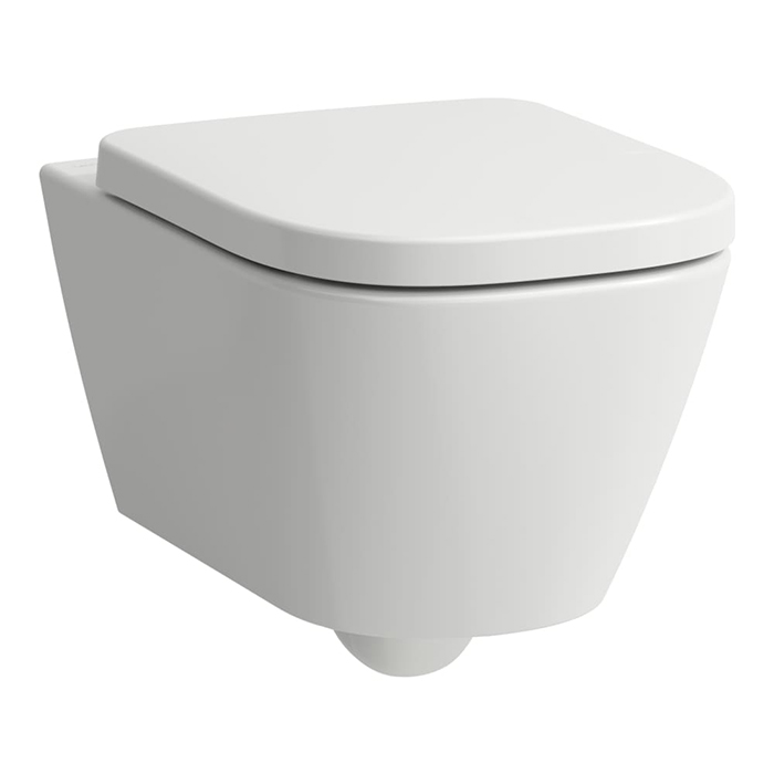 Laufen Meda Унитаз 54x36x35.5см., подвесной, безободковый, смыв Tornado, цвет: белый глянцевый