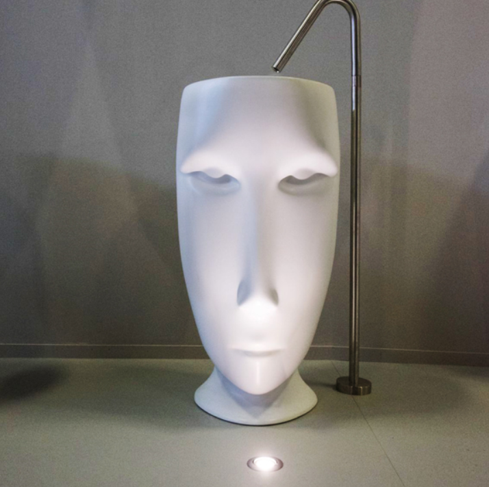 Kerasan Artwork Moloco Раковина 45х51х94.5 см, без отв., напольная, слив в пол, цвет: белый