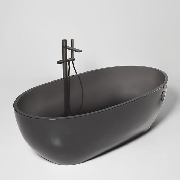 Antonio Lupi Indigo Смеситель для ванны, напольный, с ручным душем, на 1 отв., излив: 285мм, цвет: графит