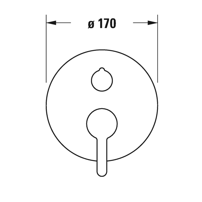 Duravit C.1 Смеситель для ванны, встраиваемый, с переключателем и обратным клапаном, цвет: хром