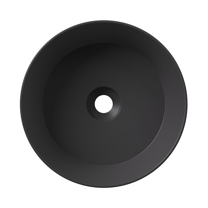 Alice Spy Round Раковина Ø40см., накладная, без отв., цвет: чёрный матовый