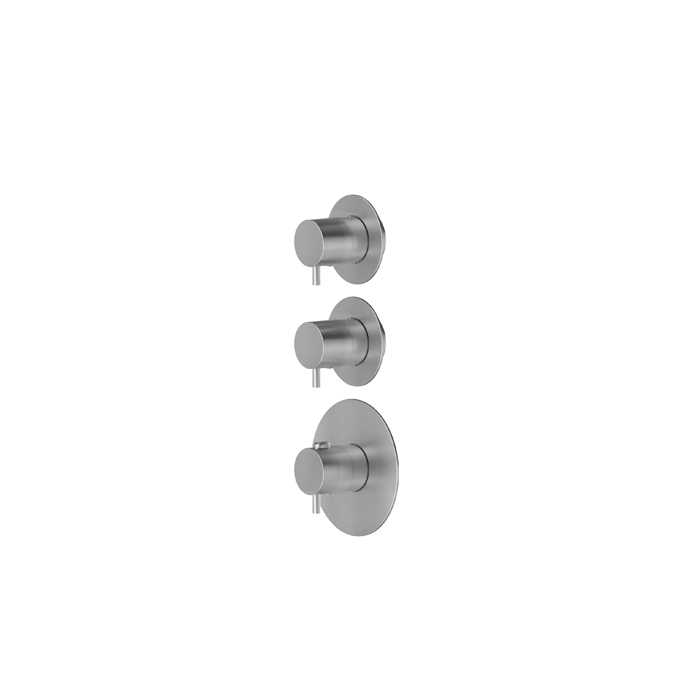 Newform X-Steel 316 Смеситель для душа, термостатический, встраиваемый, 2 потока, внешняя часть, цвет: нержавеющая сталь