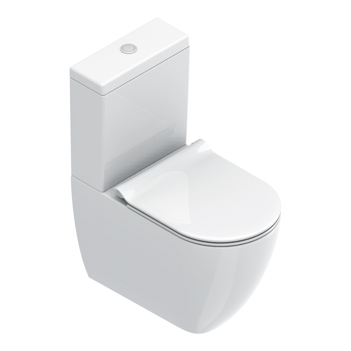 Catalano Sfera Унитаз моноблок 63х36см., безободковый, покрытие Cataglaze, цвет: белый глянцевый