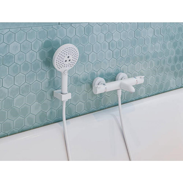 Hansgrohe Ecostat Смеситель для ванны, настенный, термостатический, цвет: белый матовый