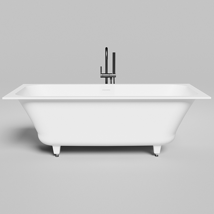 Salini Orlanda Axis Kit Встраиваемая ванна на ножках 170х75х60см., "Up&Down", сифон, интегрированный слив-перелив, материал: S-Sense, цвет: белый глянцев