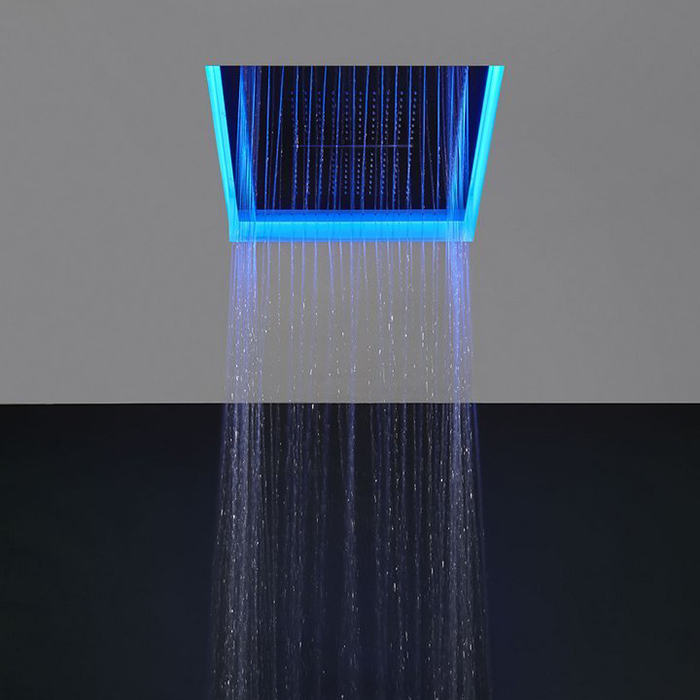Antonio Lupi Meteo Встраиваемый верхний душ, 52x35x11см, с LED подсветкой, цвет: зеркальная сталь