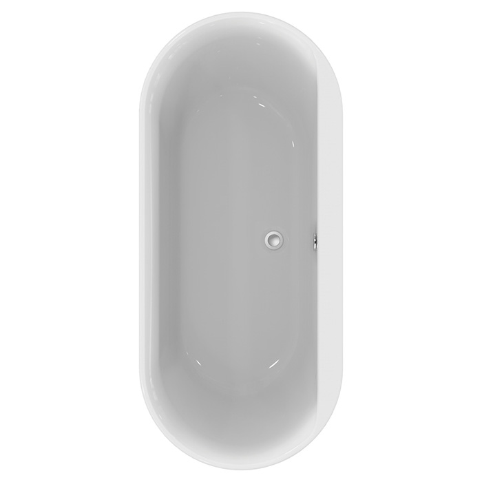 Ideal Standard Connect Air OVAL Ванна 180x80 см, встраиваемая, овальная, акрил, без панелей, перелива, без ножек, цвет: белый глянец