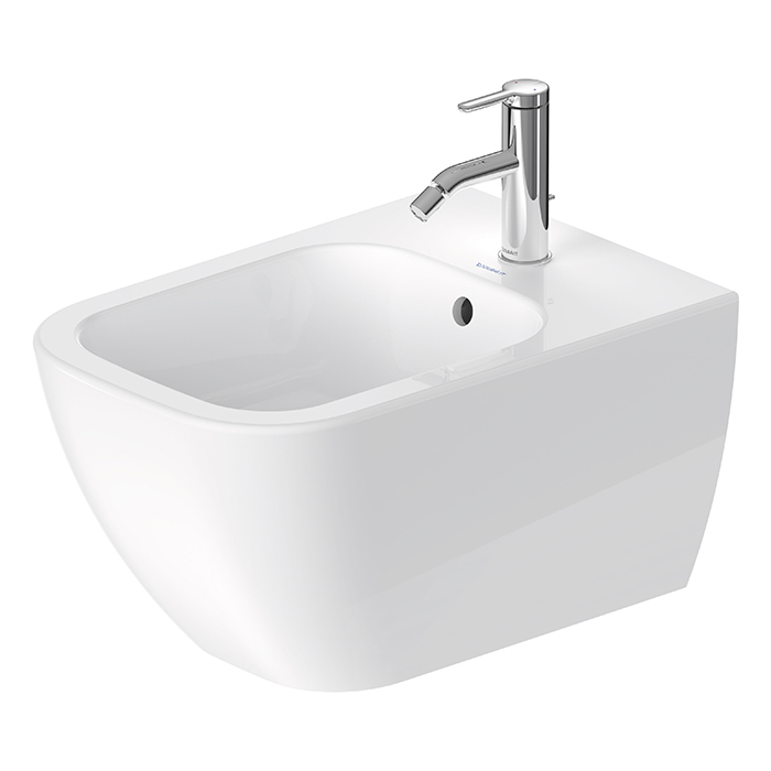 Duravit Happy D.2 Биде подвесное с 1 отв под смеситель, с креплением, цвет: белый 