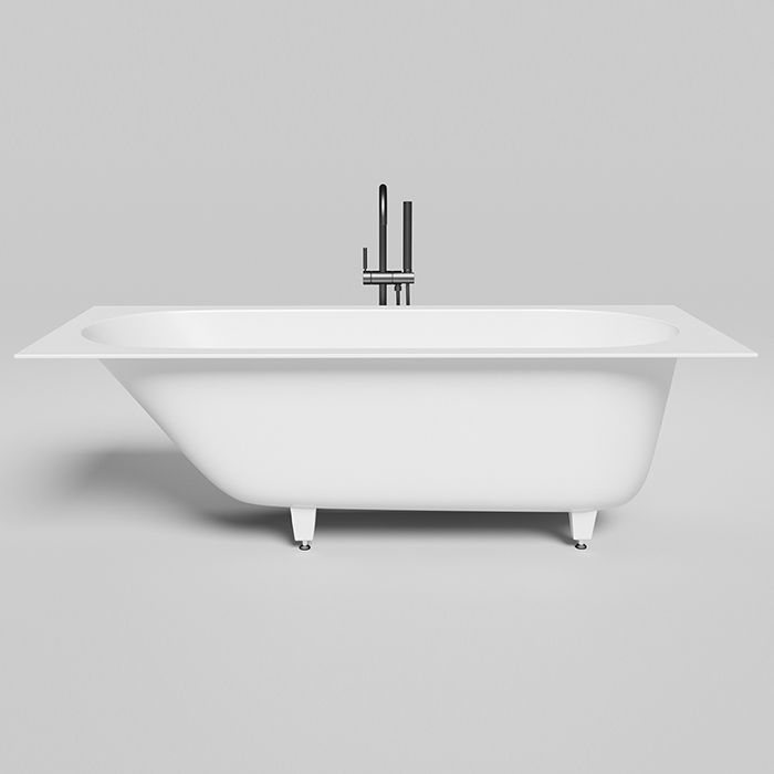 Salini Ornella Встраиваемая ванна 180х80х60cм, овальная чаша, S-Sense, цвет: белый глянцевый