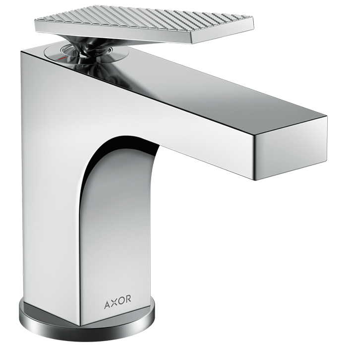 Axor Citterio Смеситель для раковины, 1 отв., излив h90мм, с текстурой, цвет: хром