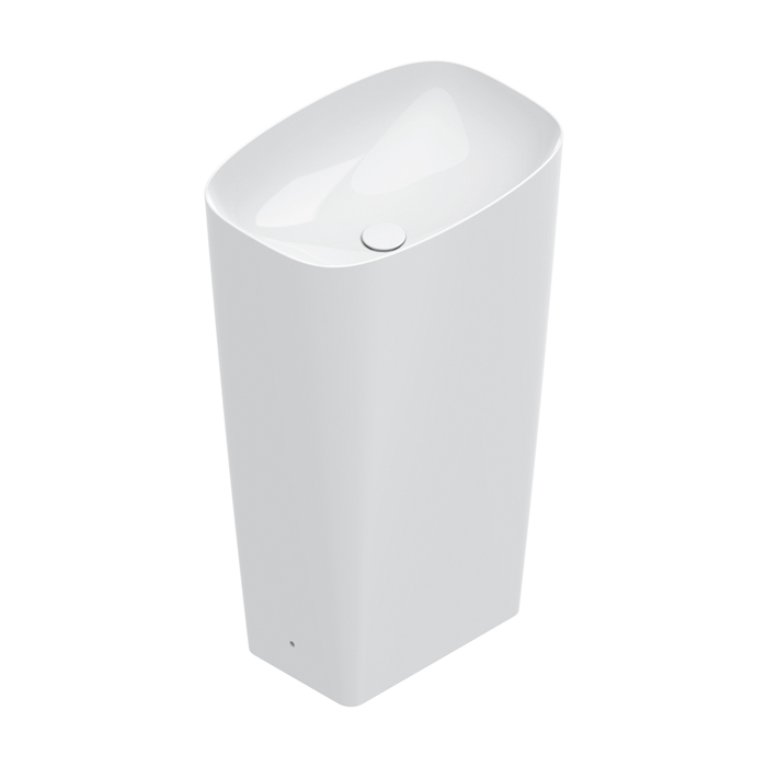 Catalano Green Раковина 55х38см., отдельностоящая, слив в стену, цвет: белый глянцевый