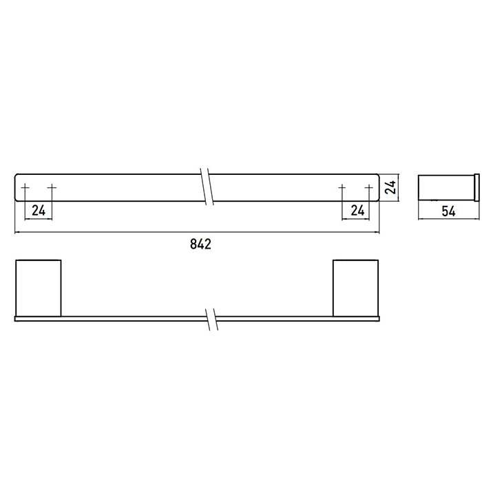 EMCO Loft Держатель полотенец, 84.2см, подвесной, цвет: хром