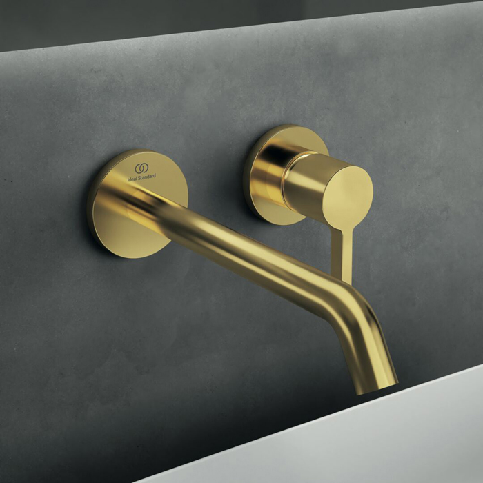 Ideal Standard Joy Смеситель для раковины, встраиваемый, излив: 22.5см., цвет: PVD Brushed Gold (Шлифованное Золото)