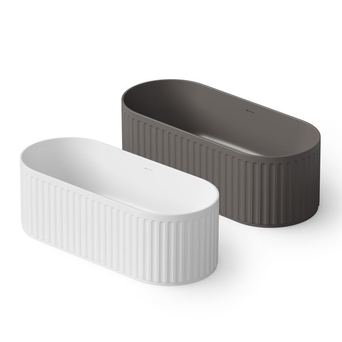 Dea Design Stripes Ванна 170х72х56см., отдельностоящая, Solid Surface, цвет: White №18