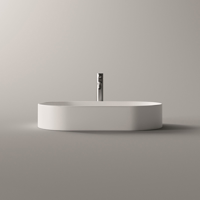 Alice Spy Oval Раковина 65x36х12см., накладная, без отв., цвет: белый глянцевый