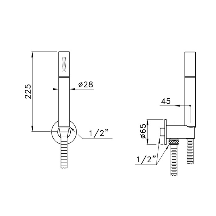Stella Sirius Душевой гарнитур, с ручным душем, держателем с подводом воды и шлангом, цвет: Copper satinato PVD