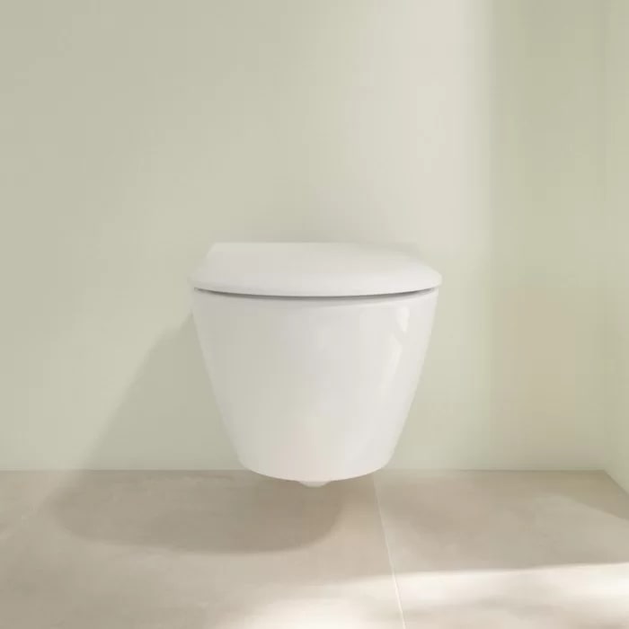 Villeroy&Boch Subway 2.0, Унитаз подвесной 370*560*365, безободковый, в комплекте сиденье SlimSeat, микролифт, цвет альпийский белый