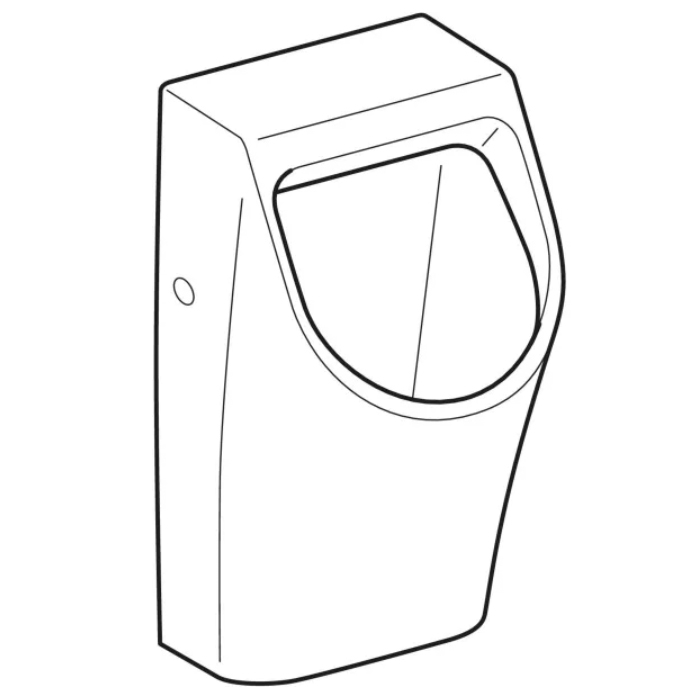 Geberit Smyle Писсуар 58х32.5см., подвесной, скрытый подвод, скрытый отвод, цвет: белый глянцевый