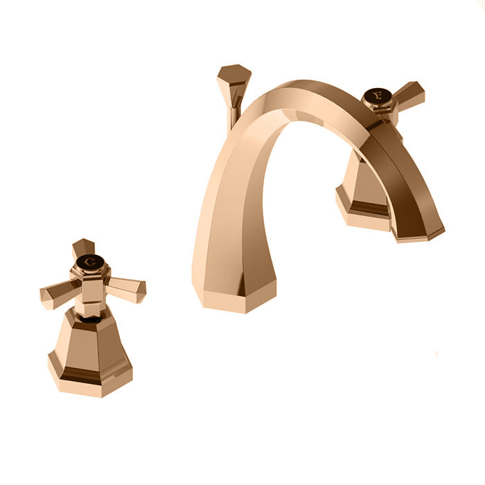 Stella Eccelsa Смеситель для раковины, 3 отв., цвет: розовое золото