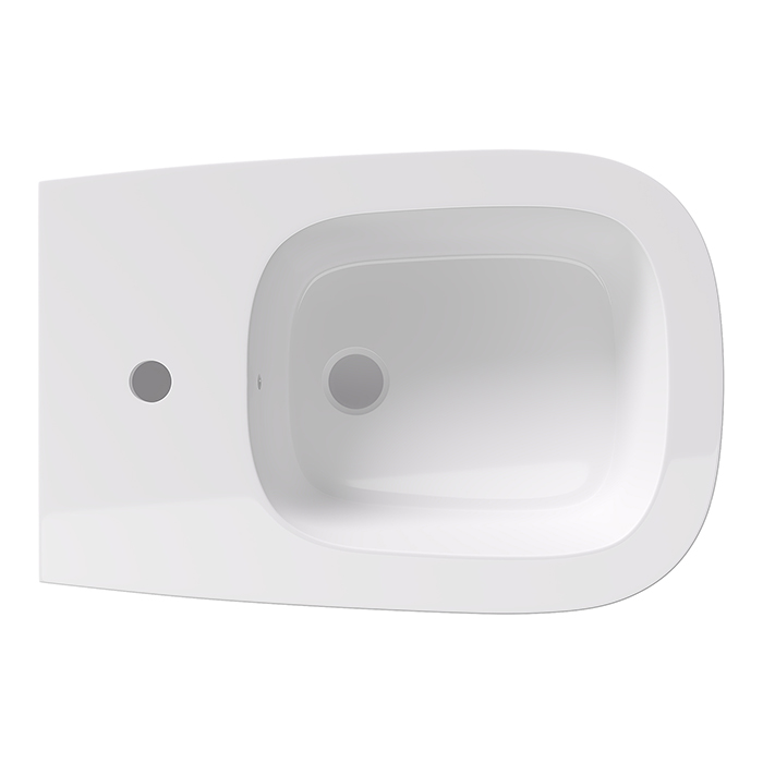 Alice Wunder Биде подвесное 53х31см., с набором для крепления, цвет: белый глянцевый