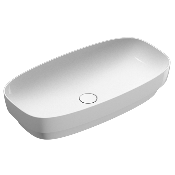 Catalano Alvea Раковина 75х40см., настольная или полувстраиваемая , цвет: белый глянцевый