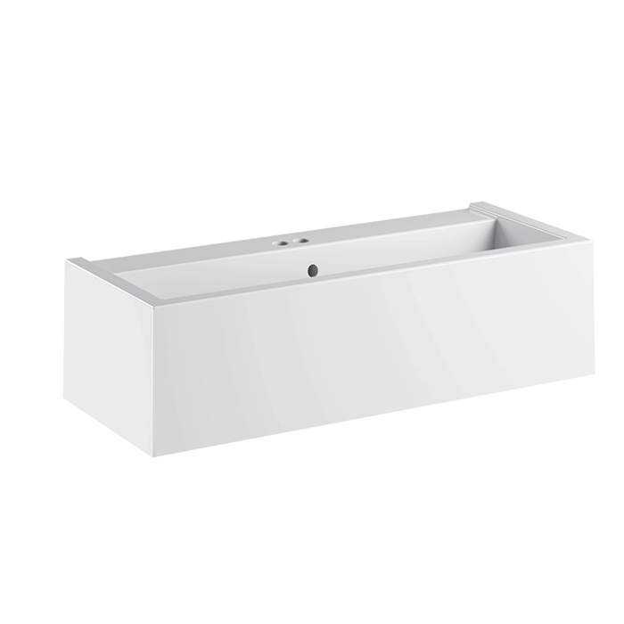 Kerasan Kanaal Раковина подвесная 100х40х25см., с 2 отв., цвет: белый глянец