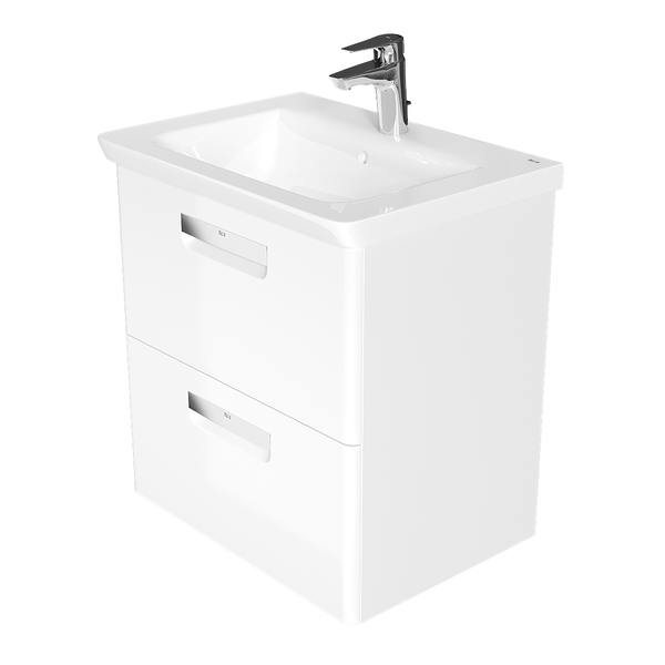 Roca The Gap Original Тумба подвесная 70x41x60см, с 2 ящиками, цвет: белый
