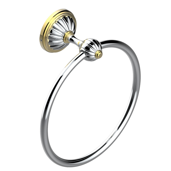 THG  Mandarine metal Полотенцедержатель-кольцо 18см., подвесной, цвет: хром/золото