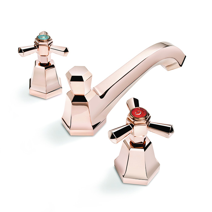 Stella Eccelsa Смеситель для раковины, 3 отв., цвет: розовое золото